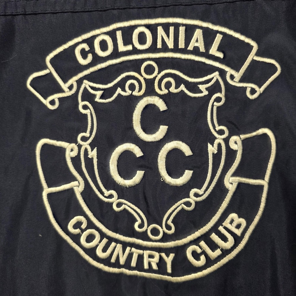 Wilson Jacket Mens Medium Blue Colonial Country Club Golf Windbreaker Full Zip